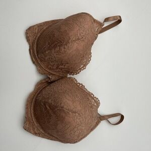 b.tempt'd Bra Womens 38DD Brown Ciao Bella Balconette Lace 953344 Underwire